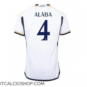 Real Madrid David Alaba #4 Prima Maglia 2023-24 Manica Corta